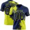 3DPattern8752_749c23df-d1f0-4fdc-a621-3bfca38ac907 Custom Navy Neon Yellow 3D Pattern Abstract Brush Stroke Authentic Football Jersey
