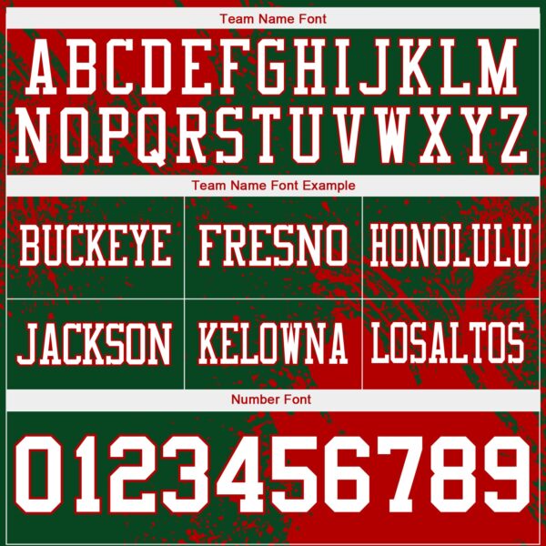 Custom Green White-Red 3D Pattern Abstract Brush Stroke Authentic Football Jersey