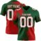 3DPattern8757 Custom Green White-Red 3D Pattern Abstract Brush Stroke Authentic Football Jersey