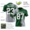 3DPattern8760-1 Custom Green White-Gray 3D Pattern Abstract Brush Stroke Authentic Football Jersey