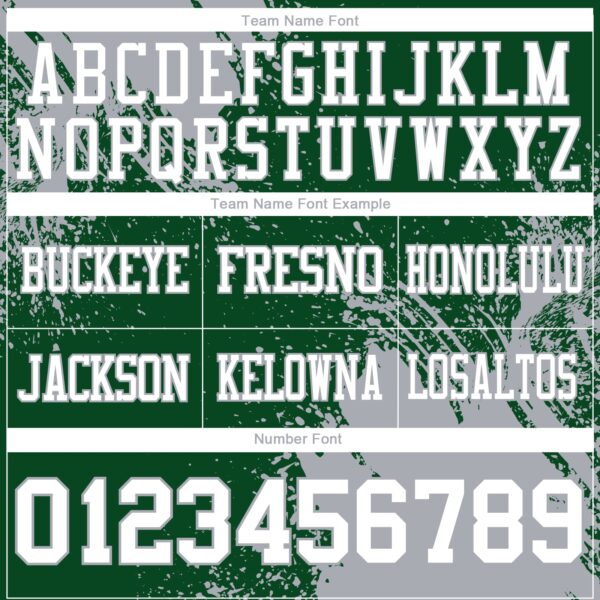Custom Green White-Gray 3D Pattern Abstract Brush Stroke Authentic Football Jersey