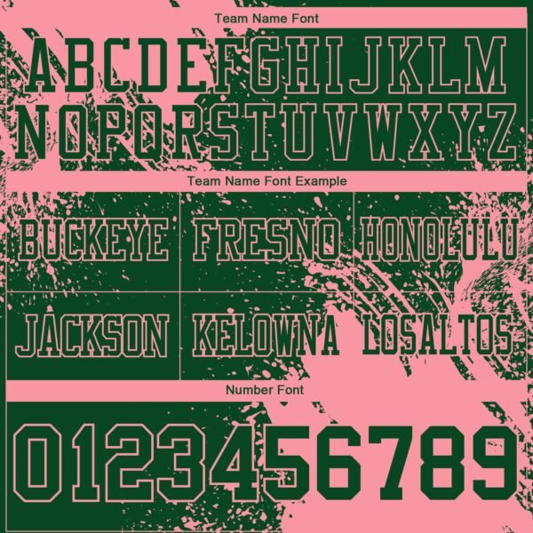 Custom Green Medium Pink 3D Pattern Abstract Brush Stroke Authentic Football Jersey