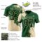 3DPattern8764-1 Custom Green Cream 3D Pattern Abstract Brush Stroke Authentic Football Jersey