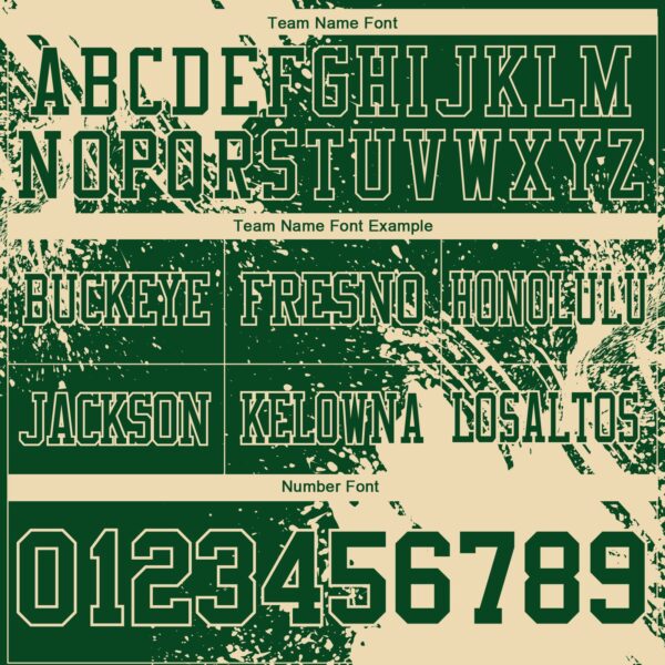 Custom Green Cream 3D Pattern Abstract Brush Stroke Authentic Football Jersey