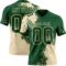 3DPattern8764 Custom Green Cream 3D Pattern Abstract Brush Stroke Authentic Football Jersey
