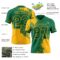 Custom Kelly Green Gold 3D Pattern Abstract Brush Stroke Authentic Football Jersey