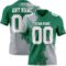 3DPattern8768 Custom Kelly Green White-Gray 3D Pattern Abstract Brush Stroke Authentic Football Jersey