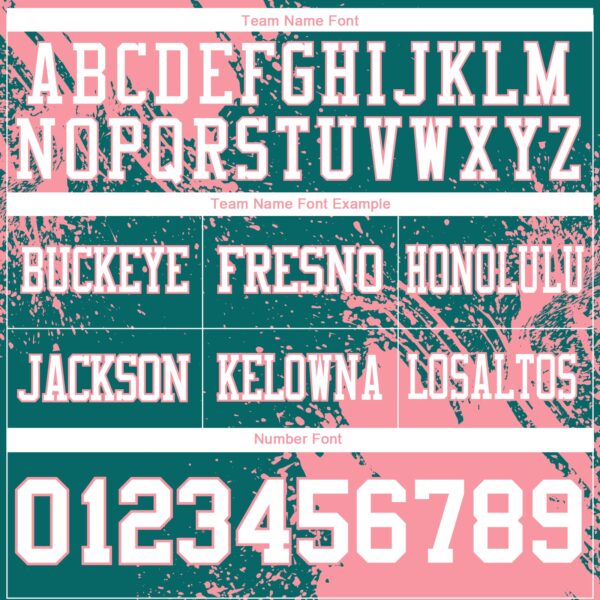 Custom Teal White-Medium Pink 3D Pattern Abstract Brush Stroke Authentic Football Jersey