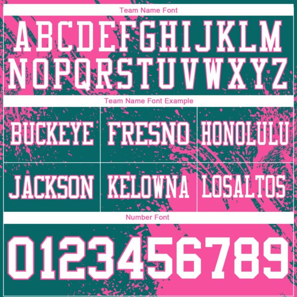 Custom Teal White-Pink 3D Pattern Abstract Brush Stroke Authentic Football Jersey