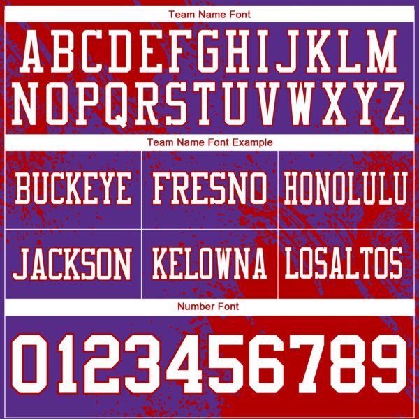 Custom Purple White-Red 3D Pattern Abstract Brush Stroke Authentic Football Jersey