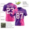 Custom Purple White-Pink 3D Pattern Abstract Brush Stroke Authentic Football Jersey