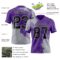 3DPattern8788-1 Custom Purple Black-Gray 3D Pattern Abstract Brush Stroke Authentic Football Jersey