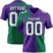 3DPattern8789 Custom Purple White-Kelly Green 3D Pattern Abstract Brush Stroke Authentic Football Jersey