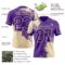 3DPattern8790-1 Custom Purple Cream 3D Pattern Abstract Brush Stroke Authentic Football Jersey