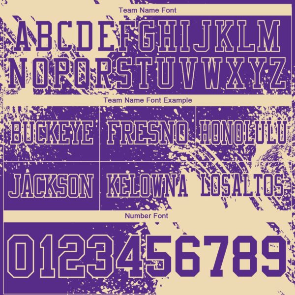 Custom Purple Cream 3D Pattern Abstract Brush Stroke Authentic Football Jersey