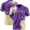 3DPattern8790 Custom Purple Cream 3D Pattern Abstract Brush Stroke Authentic Football Jersey