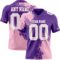 3DPattern8793 Custom Purple White-Light Pink 3D Pattern Abstract Brush Stroke Authentic Football Jersey