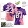 Custom Purple White-Medium Pink 3D Pattern Abstract Brush Stroke Authentic Football Jersey