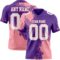 3DPattern8794 Custom Purple White-Medium Pink 3D Pattern Abstract Brush Stroke Authentic Football Jersey