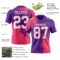 3DPattern8795-1 Custom Purple White-Neon Pink 3D Pattern Abstract Brush Stroke Authentic Football Jersey
