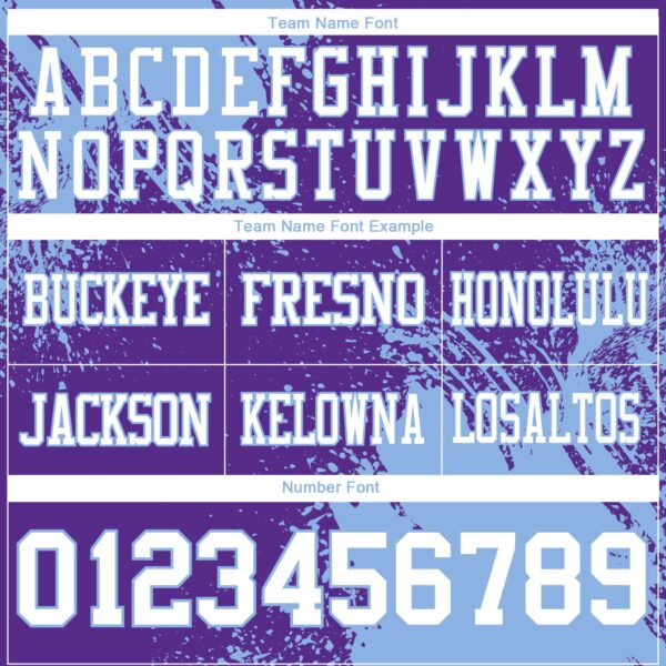 Custom Purple White-Light Blue 3D Pattern Abstract Brush Stroke Authentic Football Jersey