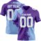 3DPattern8797 Custom Purple White-Light Blue 3D Pattern Abstract Brush Stroke Authentic Football Jersey