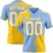 3DPattern8806 Custom Light Blue White-Yellow 3D Pattern Abstract Brush Stroke Authentic Football Jersey