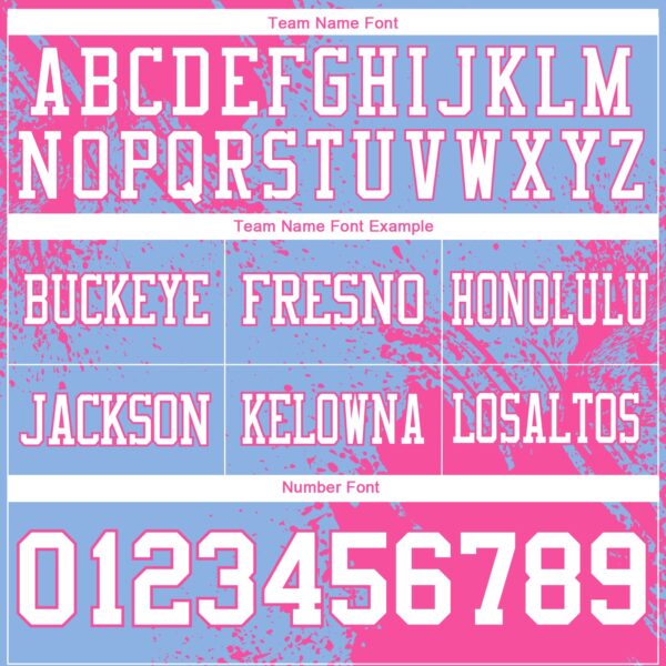 Custom Light Blue White-Pink 3D Pattern Abstract Brush Stroke Authentic Football Jersey