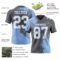 Custom Steel Gray White-Light Blue 3D Pattern Abstract Brush Stroke Authentic Football Jersey