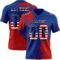 3DPattern8811 Custom Royal USA Flag Red-Black 3D Pattern Abstract Brush Stroke Authentic Football Jersey