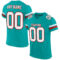 Aqua0064 Custom Aqua White-Red Mesh Authentic Football Jersey