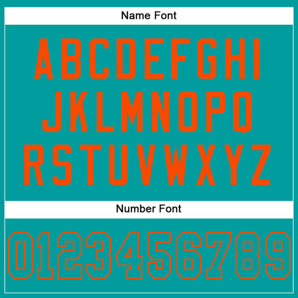 Custom Aqua Aqua-Orange Mesh Authentic Football Jersey
