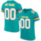 Aqua0068 Custom Aqua White-Purple Mesh Authentic Football Jersey