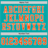 Custom Aqua Orange-White Mesh Authentic Football Jersey