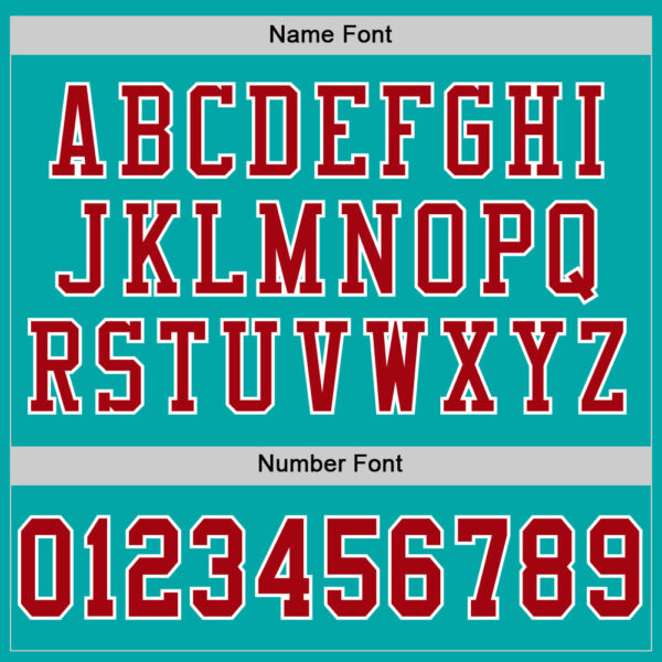Custom Aqua Red-White Mesh Authentic Football Jersey