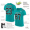 Aqua0144-1 Custom Aqua Black-White Mesh Authentic Football Jersey