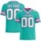 Aqua0216 Custom Aqua White-Pink Authentic Football Jersey