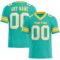 Aqua0217 Custom Aqua White-Yellow Authentic Football Jersey