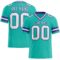 Aqua0218 Custom Aqua White-Purple Authentic Football Jersey