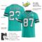 Aqua0219-1 Custom Aqua White-Black Authentic Football Jersey