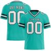 Aqua0219 Custom Aqua White-Black Authentic Football Jersey