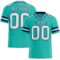 Aqua0220 Custom Aqua White-Navy Authentic Football Jersey
