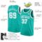 Custom Aqua White Authentic Basketball Jersey