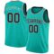 Custom Aqua Black-Gray Authentic Basketball Jersey