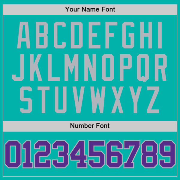 Custom Aqua Purple-Gray Authentic Basketball Jersey