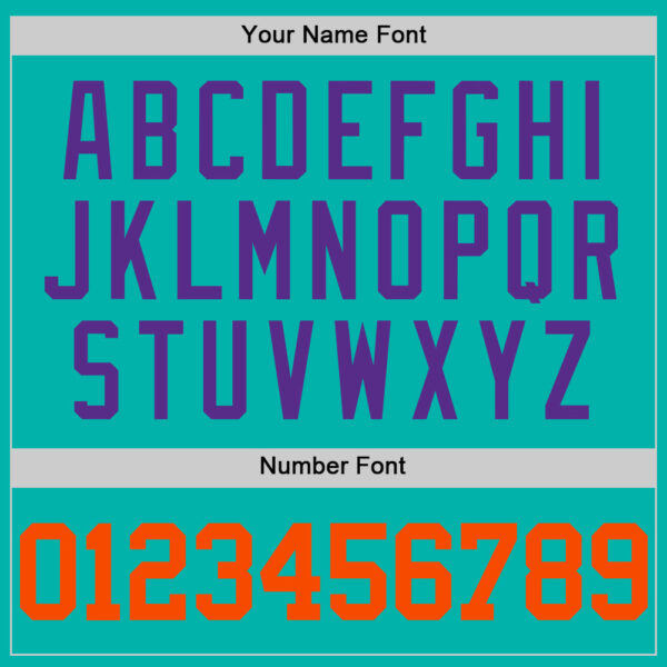 Custom Aqua Orange-Purple Authentic Basketball Jersey