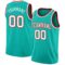Custom Aqua White-Red Authentic Basketball Jersey