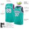 Custom Aqua White-Pink Authentic Basketball Jersey