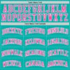 Custom Aqua Pink-White Authentic Basketball Jersey