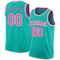 Custom Aqua Pink-White Authentic Basketball Jersey